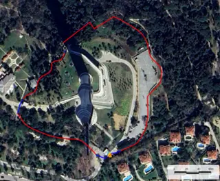 Perimeter security line at Çamlıca TV and Radio Tower