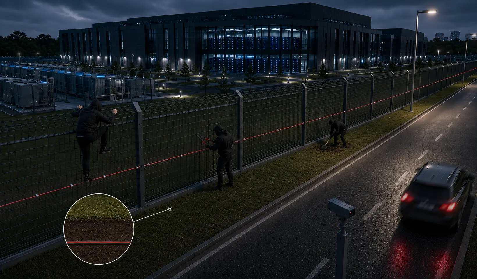 DAS Fiber Optic Perimeter Security Data Center