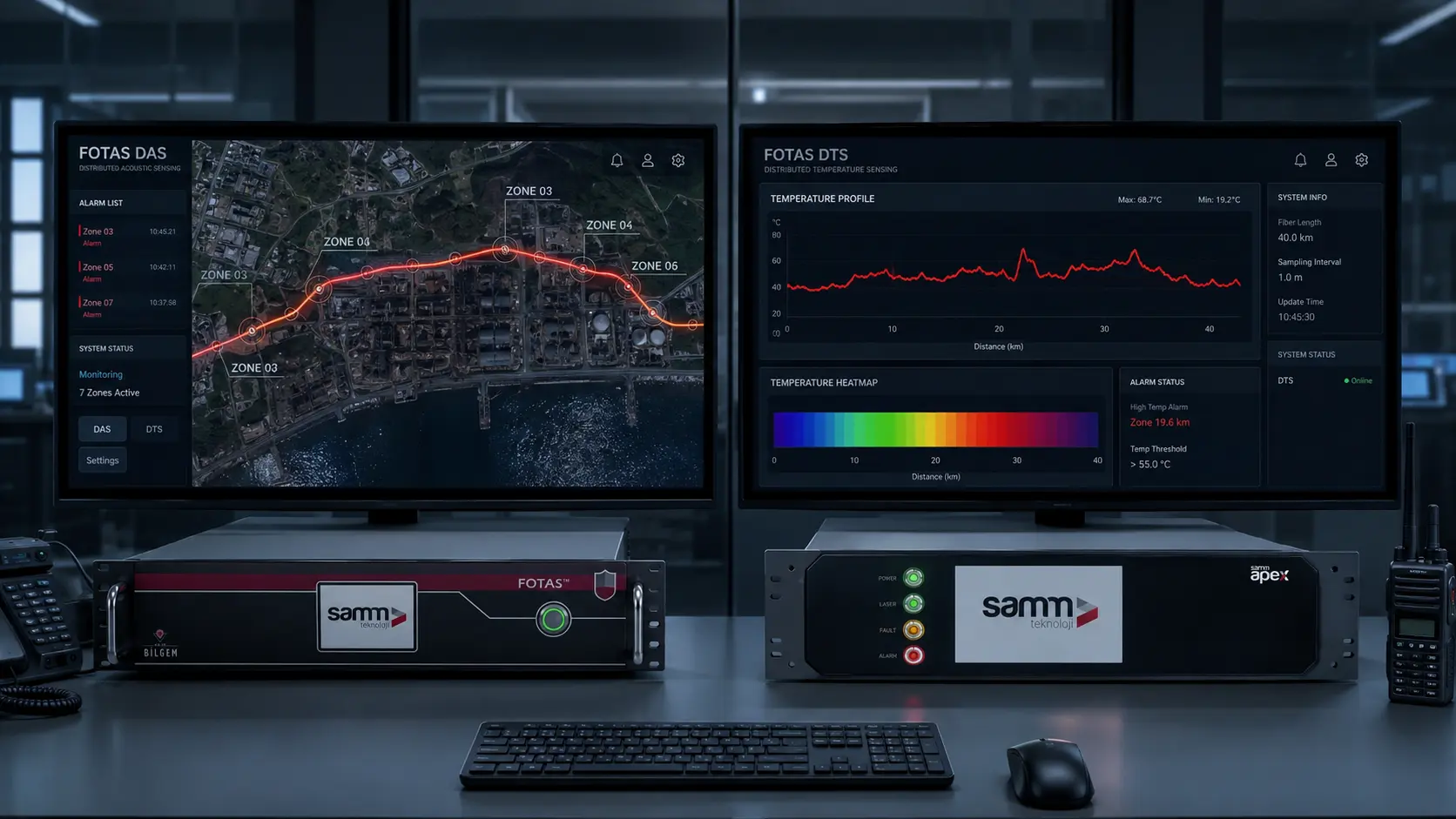 DAS and DTS pipeline monitoring control room