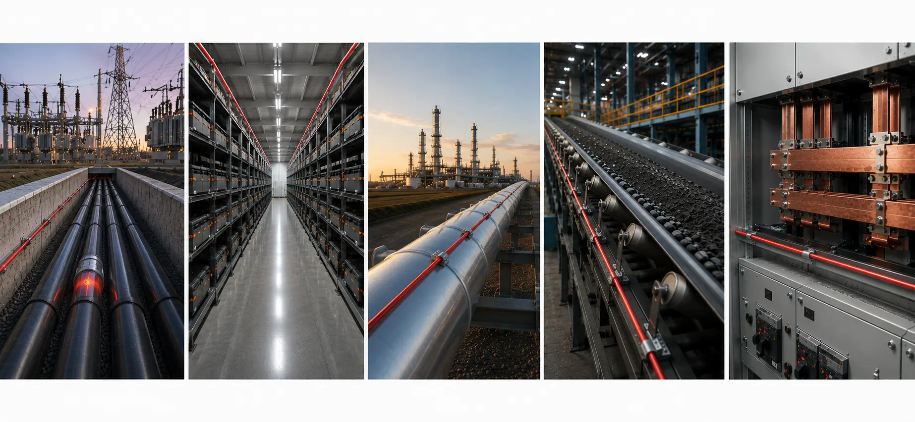 Industries monitored with FOTAS INTEGRITY distributed temperature sensing