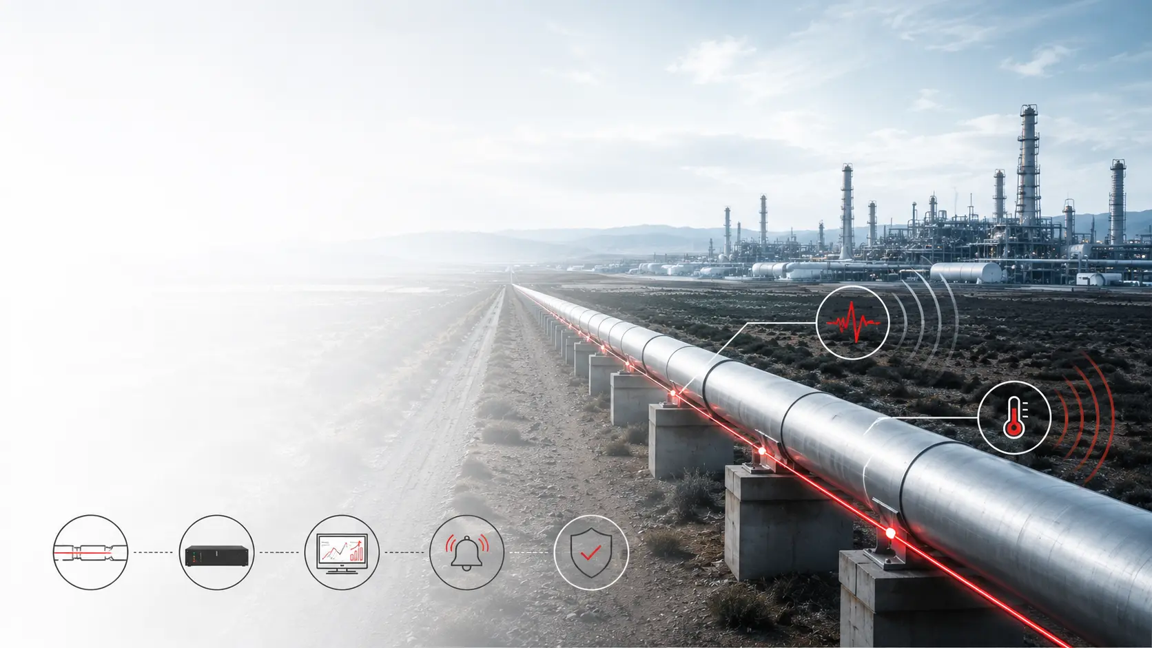 FOTAS DAS and DTS oil and gas pipeline monitoring