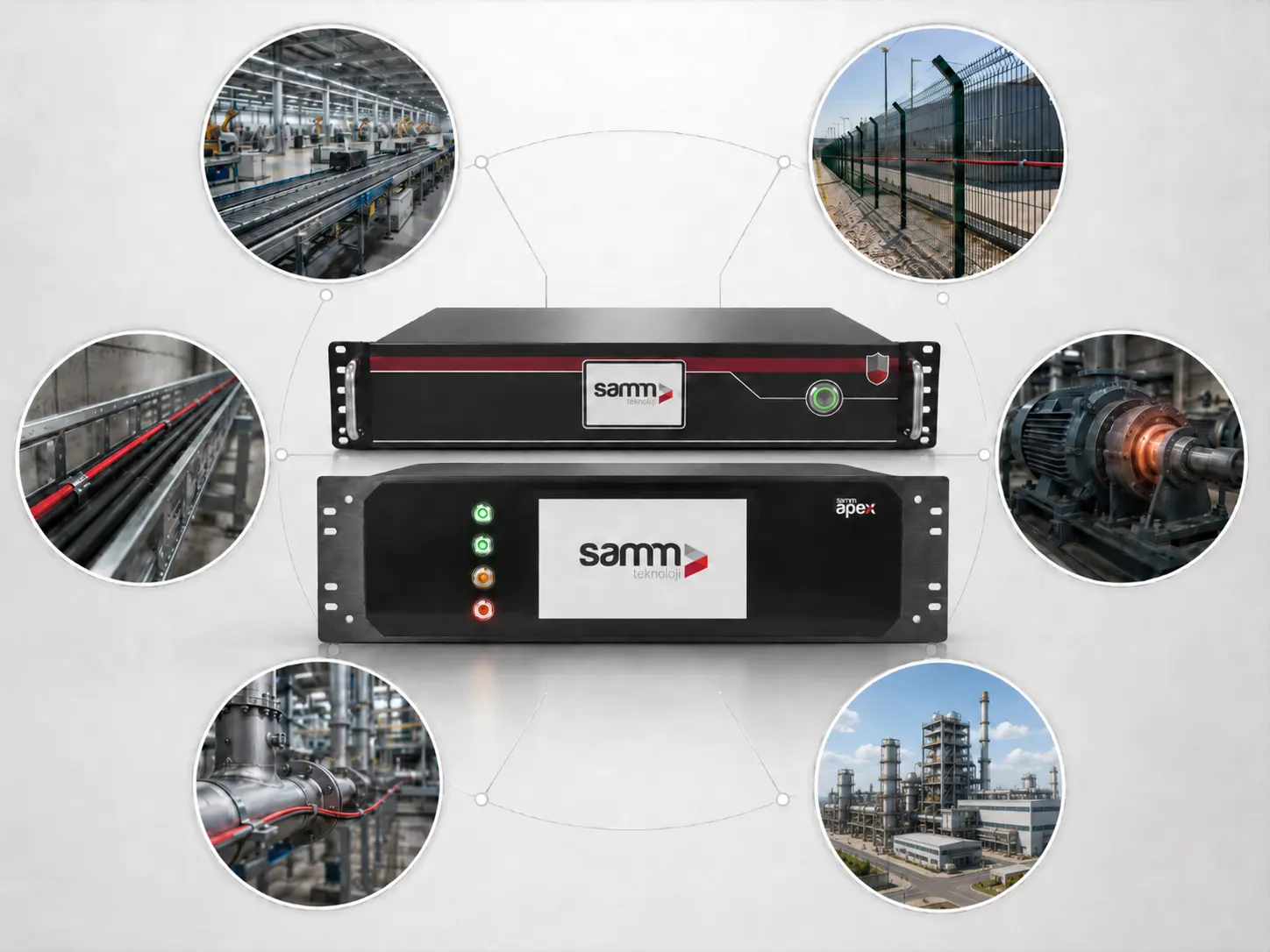 FOTAS industrial DAS and DTS monitoring solutions across a manufacturing facility