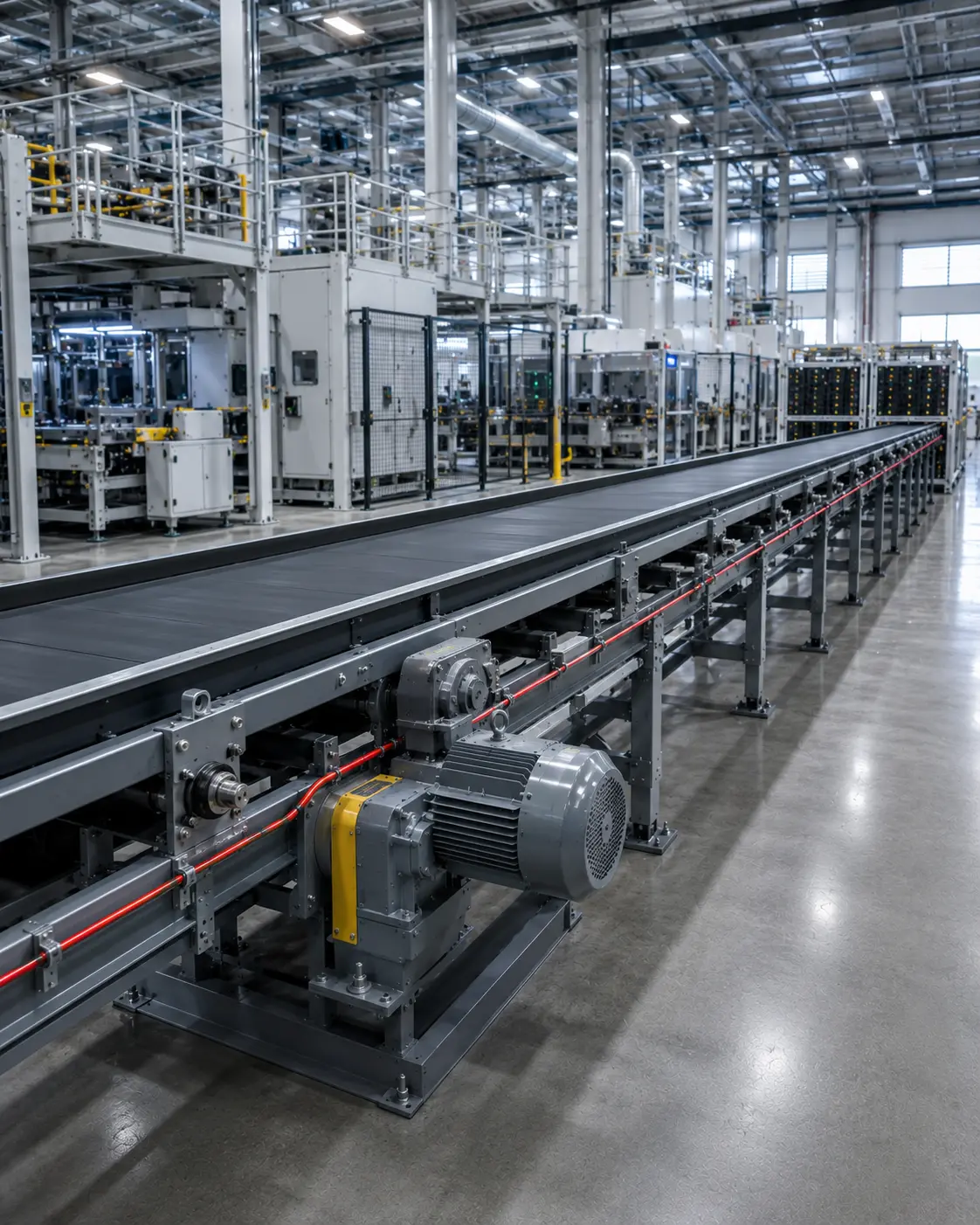Industrial conveyor DTS condition monitoring with fibre optic temperature sensing