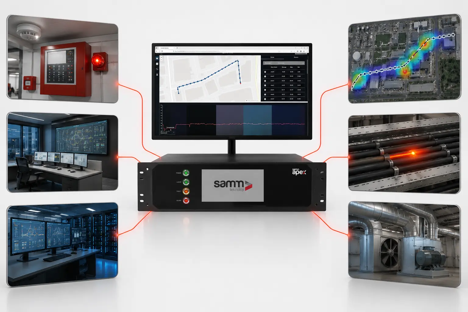 FOTAS APEX integrated with fire alarm, BMS and SCADA monitoring platforms