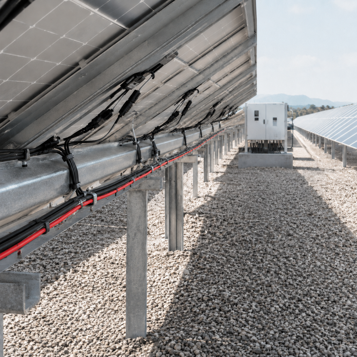 Solar farm cable DTS monitoring